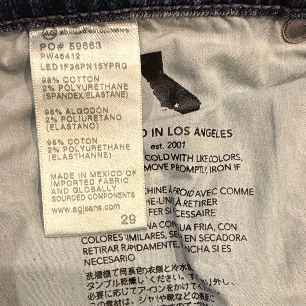 AG Women’s Brinley Mid-Rise Straight Leg Jeans Size 29 Color Nebula - Picture 5 of 5